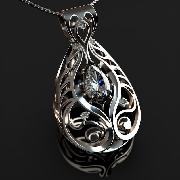 Photo a pendant and necklace design