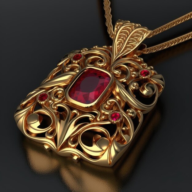 a pendant and necklace design