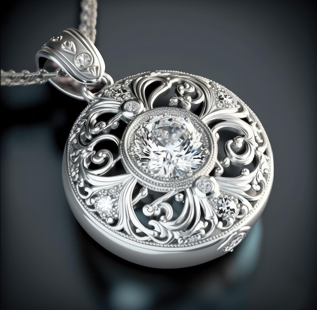 Photo a pendant and necklace design