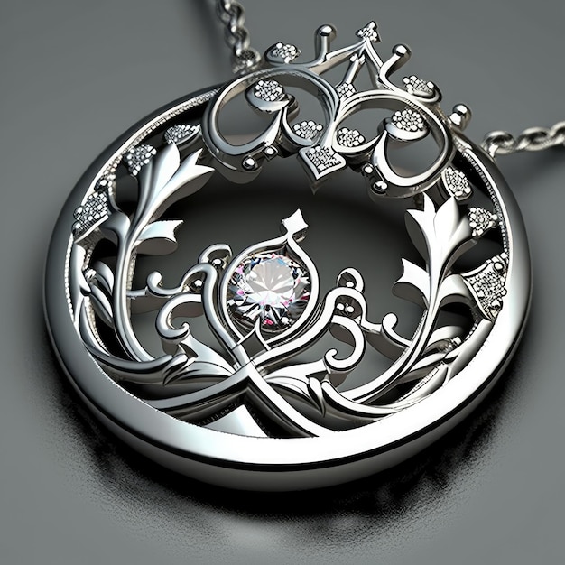 Photo a pendant and necklace design