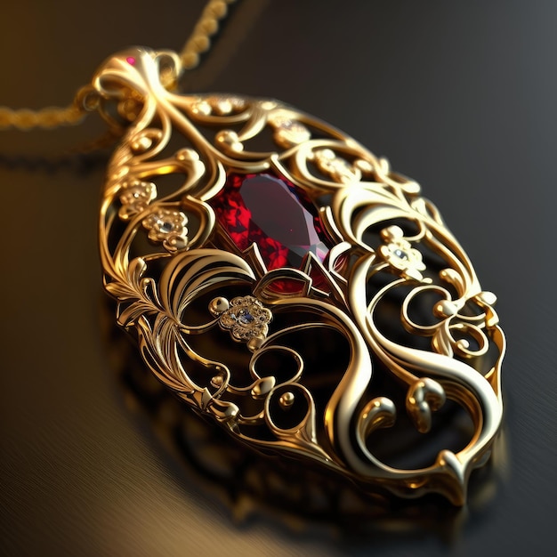 Photo a pendant and necklace design