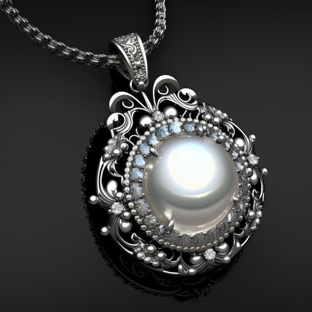 Photo a pendant and necklace design