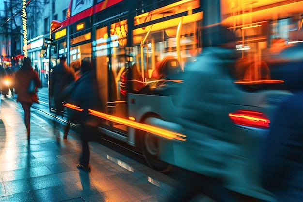 Pendelaars die gebruik maken van openbaar vervoer zoals bussen of trams