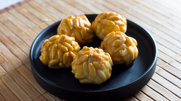 Penellets. Small sweets of various shapes, made from almond and potato dough.