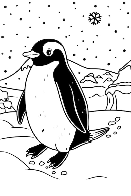 penguin coloring page