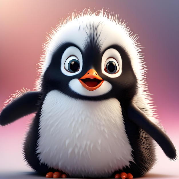 Photo penguin cub