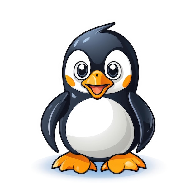 Penguin mascot logo AI generated Image