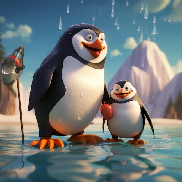 Penguin Pals An Adorable Adventure of Fatherly Love and Fishy Lessons in Pixar Style