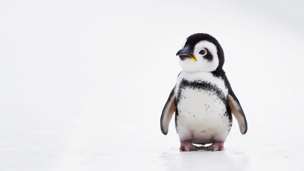 Photo a penguin that is standing on a white background