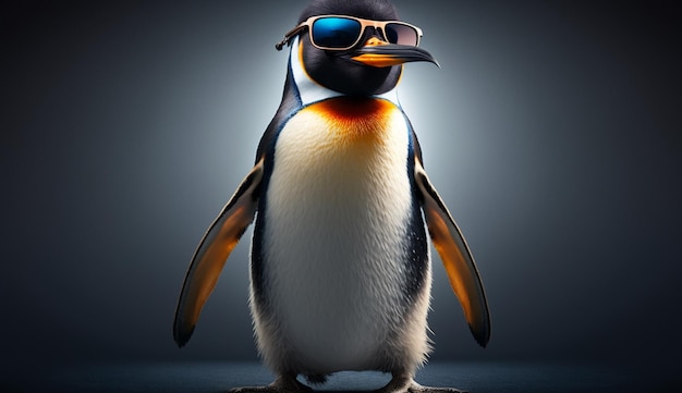 Penguin Wearing Sunglasses Generative AI