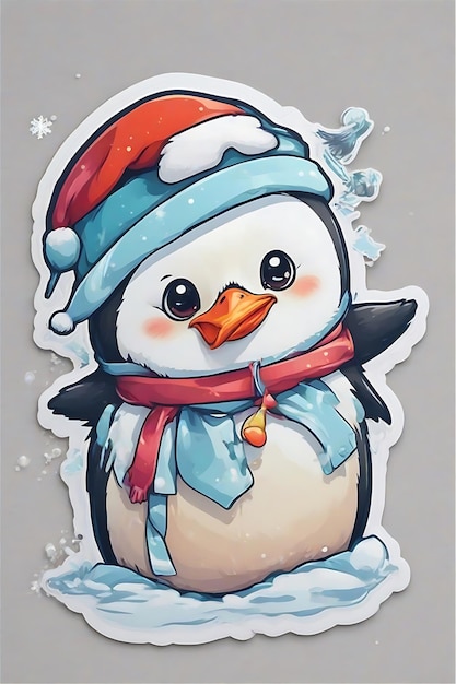 Photo penguins frosty fun stickers