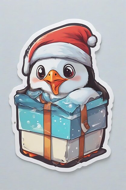 Photo penguins holly jolly stickers