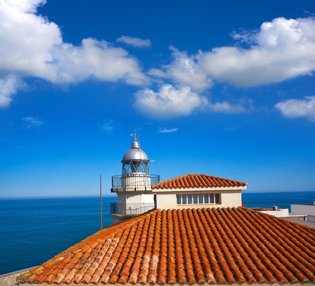 Faro di peniscola a castellon in spagna