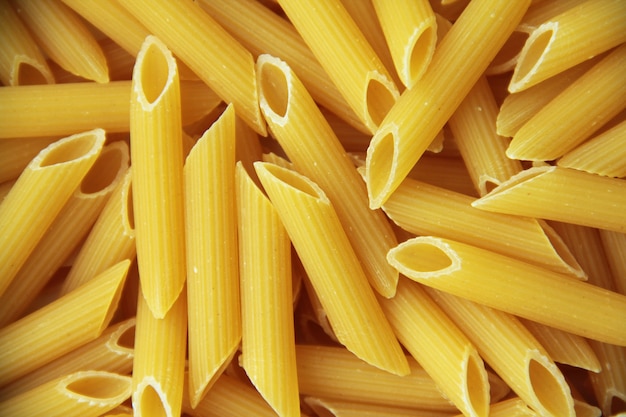 Penne pasta italian close up food background