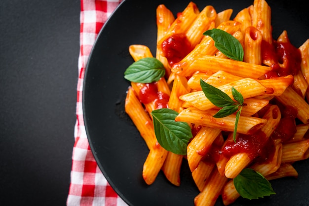 Penne pasta in tomato sauce