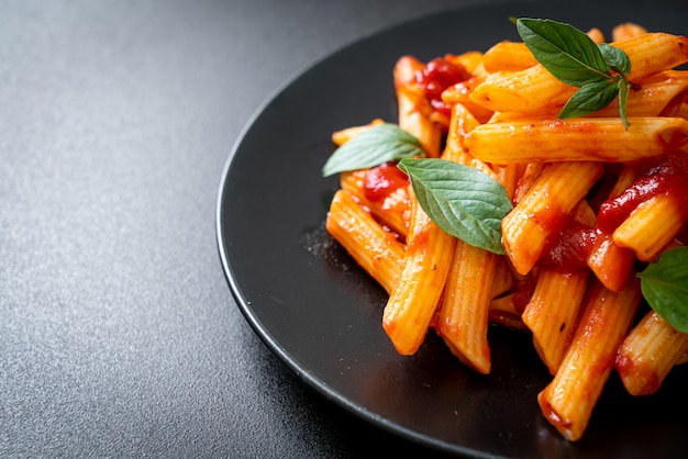 Penne pasta in tomato sauce