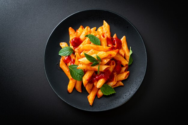 Penne pasta in tomato sauce