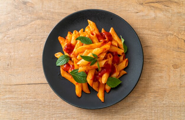 Penne pasta in tomato sauce