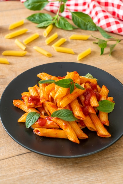 Penne pasta in tomato sauce