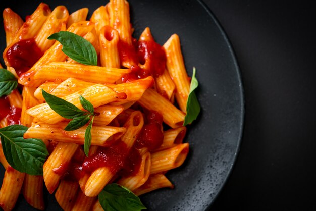 Penne pasta in tomato sauce