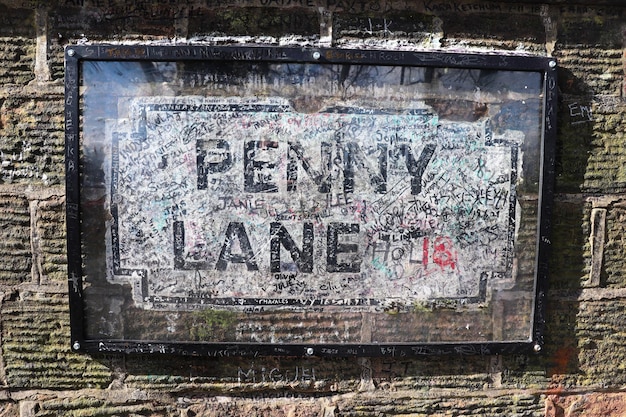 Penny Lane street sign