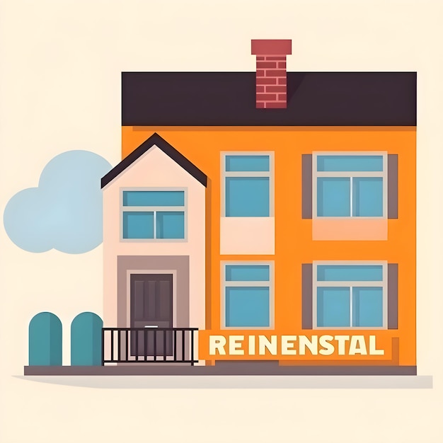 Pensioenhuis in vlakke stijl Onroerend goed concept Vector illustratie