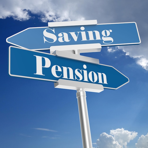 Pension and saving signs