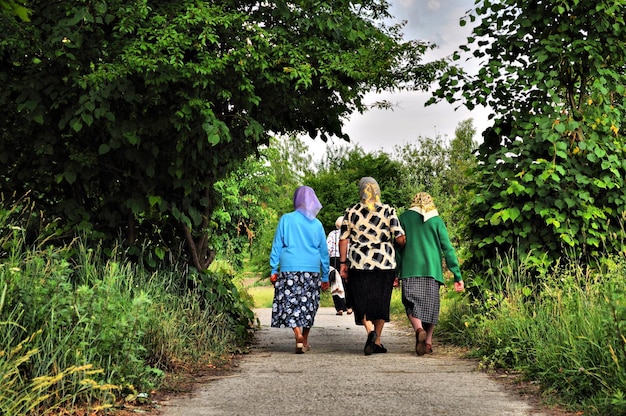 Pensioners on a walkx