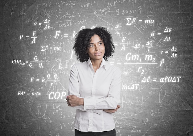 Pensive African American woman formula