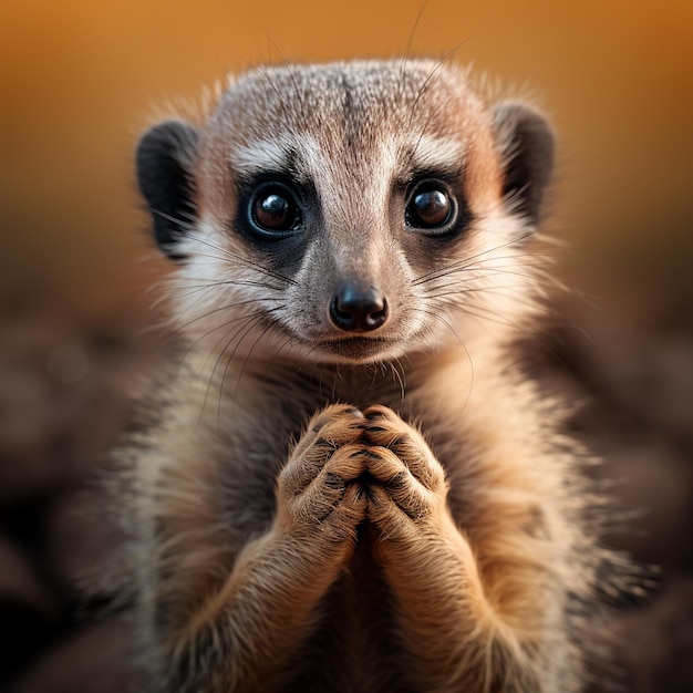 a Pensive cute Meerkat