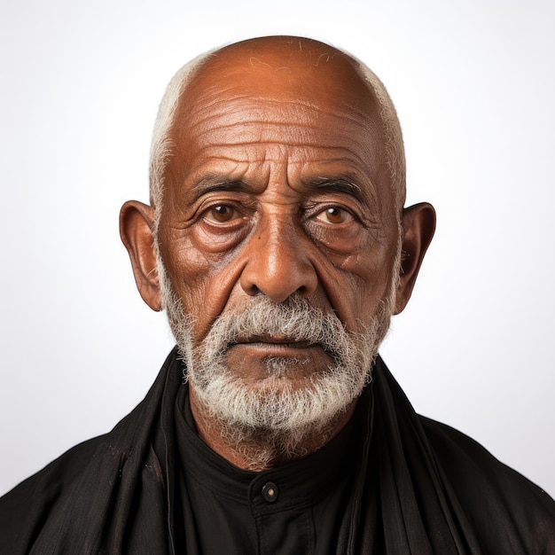 Photo pensive south asian man in highdefinition studio headshot