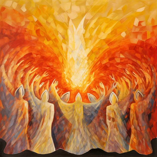 Pentecost a powerful image of the holy spirit descending as tongues of fire