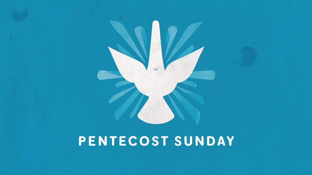 Pentecost Sunday banner with Holy Spirit in flame Generative Ai