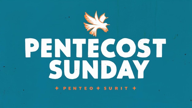 Pentecost Sunday banner with Holy Spirit in flame Generative Ai