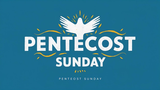 Pentecost Sunday banner with Holy Spirit in flame Generative Ai