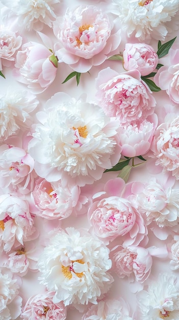 peonies flowers HD 8K wallpaper Stock Photographic Image