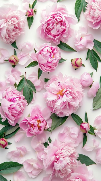 peonies flowers HD 8K wallpaper Stock Photographic Image