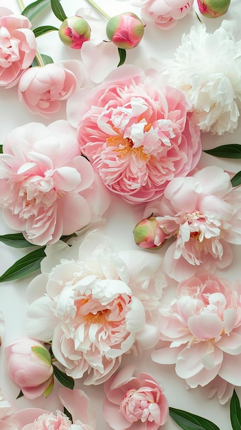 peonies flowers HD 8K wallpaper Stock Photographic Image