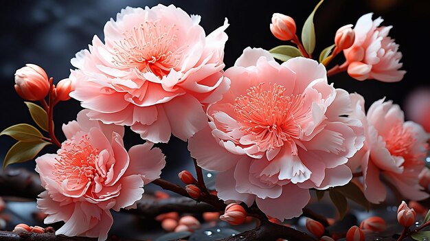 Peonies flowers