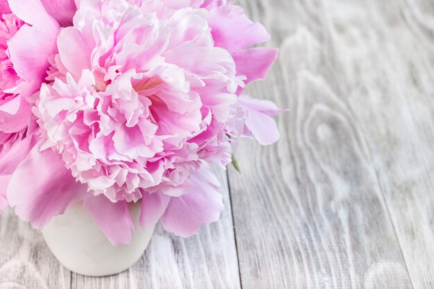 Peonies in a vase.