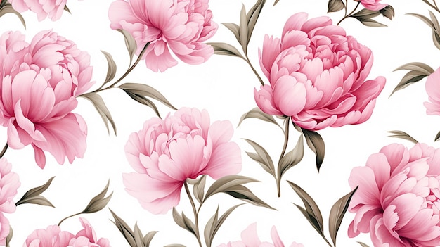 Peony flower pattern background Flower background texture