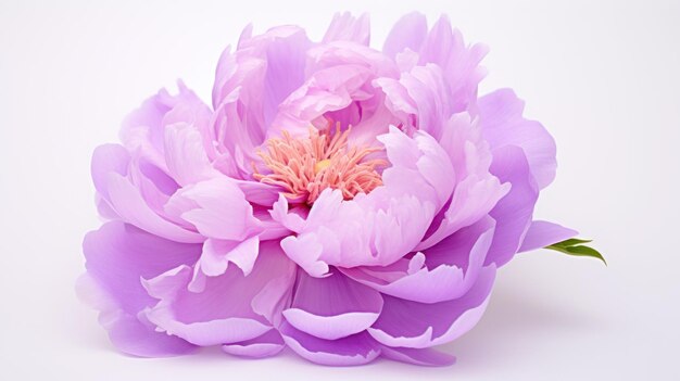 Peony flowers on white background