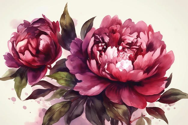 Peony schilderij van de kunstenaar moeder