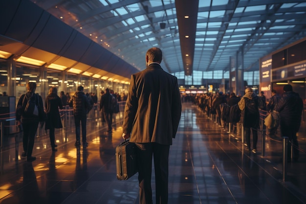 people at the airporttravel concept