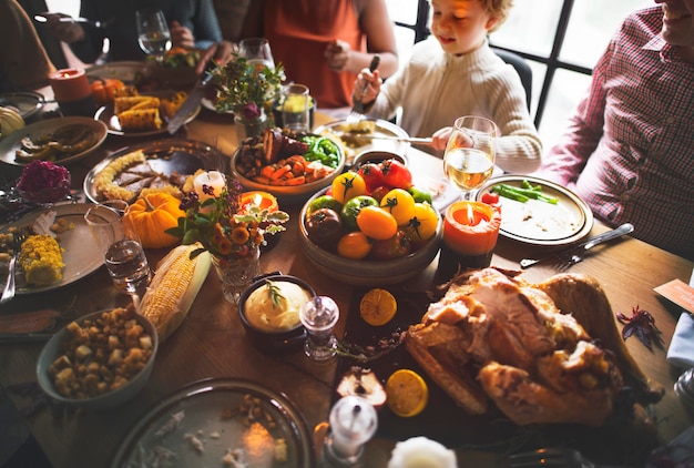 People are celebrating Thanksgiving day