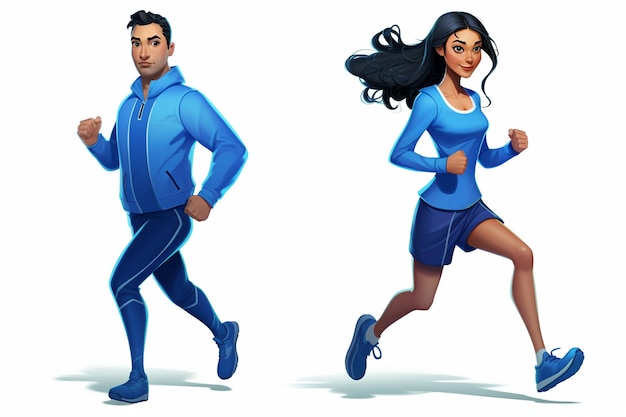 Foto personaggi di corsa atletica avatar personaggio