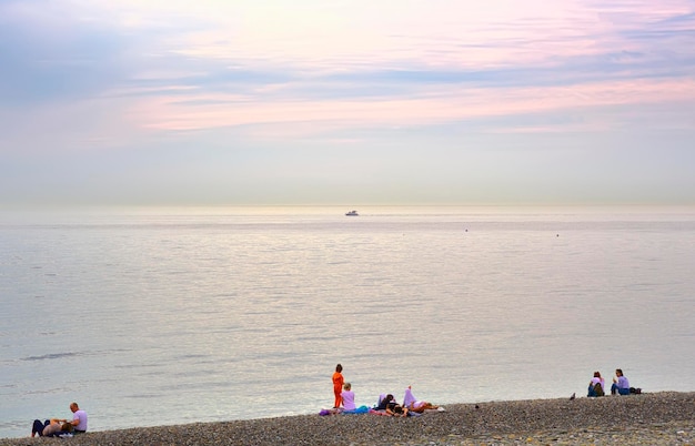 People on the Black Sea beach