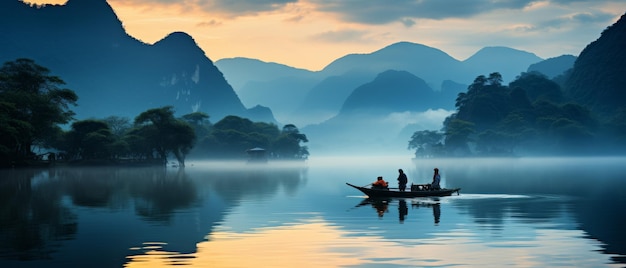 People on Boat in Water