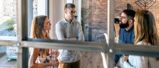 People at a business meeting in the office