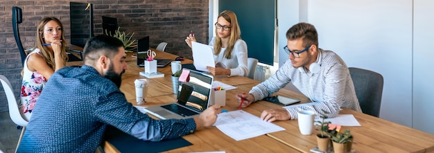 People at a business meeting in the office